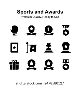 Well designed sports awards vector design in customizable style