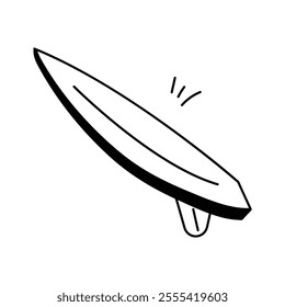 Well designed surfing board vector design, premium icon