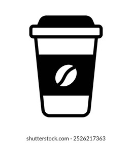 Well designed takeaway coffee cup icon, a portable cup of coffee