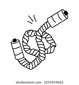 Well designed trendy style icon of jumping rope, ready to use vector