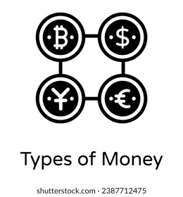 Un icono de glifo de dinero bien diseñado 