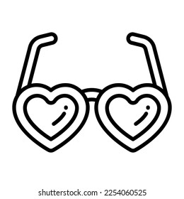 Well designed vector of heart glasses, premium icon