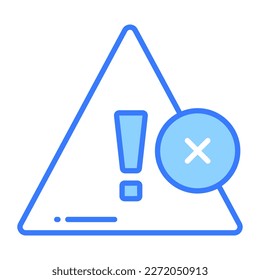 Vector de advertencia bien diseñado en estilo moderno, icono editable