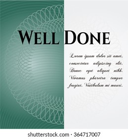 Well Done card, colorful, nice design