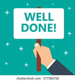 Well Done cartoon banner