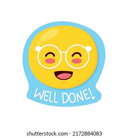 well done emoticon positive sticker