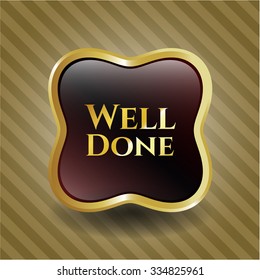 Well Done gold emblem