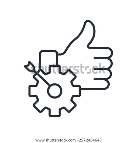 well done icon. vector.Editable stroke.linear style sign for use web design,logo.Symbol illustration.