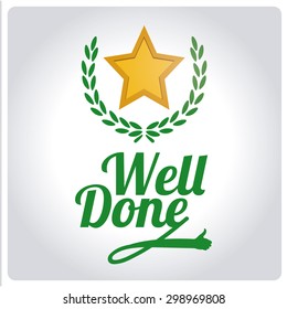 well done illustration over color background