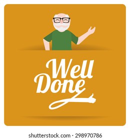 well done illustration over color background