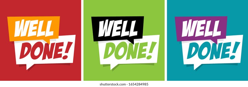 Well done on speech bubble