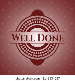 Well Done red emblem