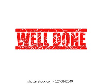 Well done red stamp