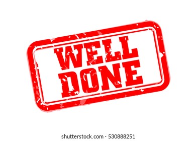 Well done rubber stamp vector illustration.