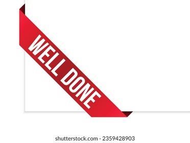 Bien hecho Diseño de la cinta de la bandera del vector