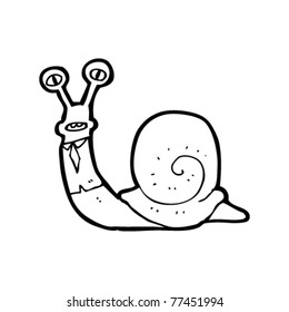 well dressed snail cartoon