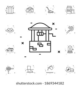 Well flat vector icon in agriculture pack