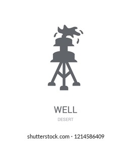 Well icon. Trendy Well logo concept on white background from Desert collection. Suitable for use on web apps, mobile apps and print media.