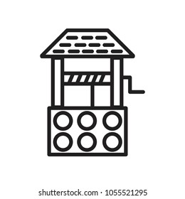 Well icon. Vector concept illustration for design.