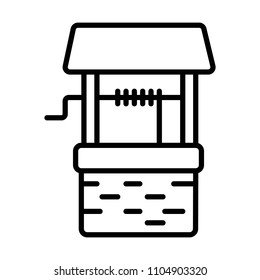 Well icon. Vector concept illustration for design.