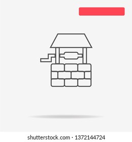 Well icon. Vector concept illustration for design.