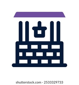 well icon. vector dual tone icon for your website, mobile, presentation, and logo design.