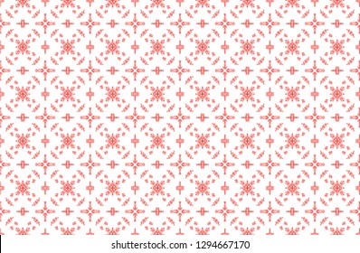 well like ethnic patterns for embroidery stitch in red