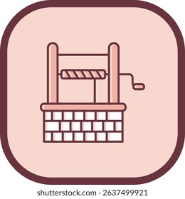 Well Line vector Icon Design