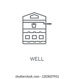 Well linear icon. Well concept stroke symbol design. Thin graphic elements vector illustration, outline pattern on a white background, eps 10.