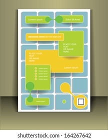 Plantilla de impresión de folletos bien organizada. Archivo de pasos en capas.