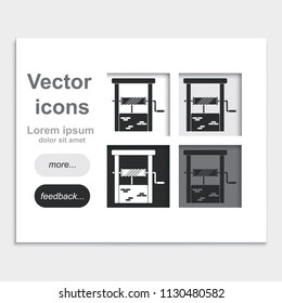 Well placed on web page template flat vector icon.