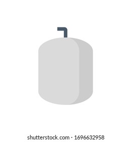 Well pressure tank or expansion vessel vector icon. Part device for installation in water booster and distribution system i.e. plumbing, heating, boiler, reverse osmosis (RO) or water filtration.