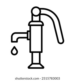 Well Pump icon line vector illustration
