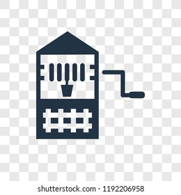 Well vector icon isolated on transparent background, Well transparency logo concept