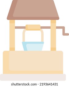 Well Vector illustration icon in trendy flat style isolated on white background