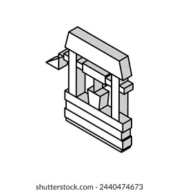 well water isometric icon vector. well water sign. isolated symbol illustration