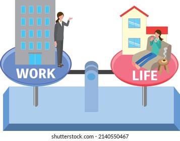 A well-balanced balance between work and personal life