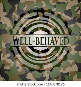 Well-behaved camouflage emblem