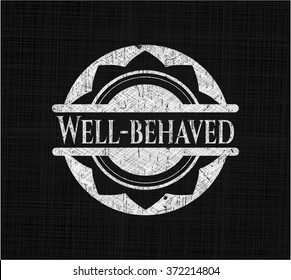 Well-behaved chalkboard emblem