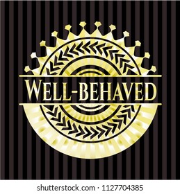 Well-behaved golden badge
