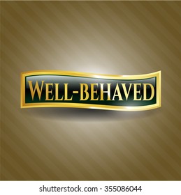 Well-behaved golden emblem