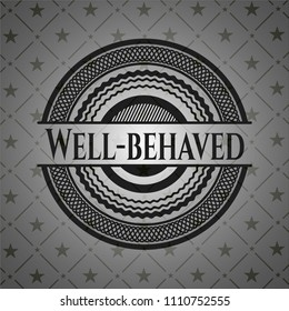 Well-behaved realistic black emblem