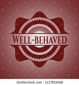 Wellbehaved Red Emblem Vintage Stock Vector (royalty Free) 1117816568 