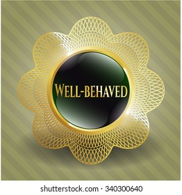Well-behaved shiny badge