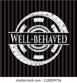 Well-behaved silver badge or emblem