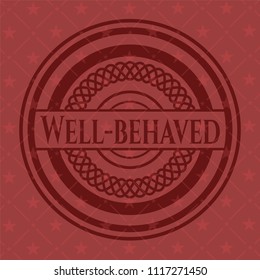 Well-behaved vintage red emblem