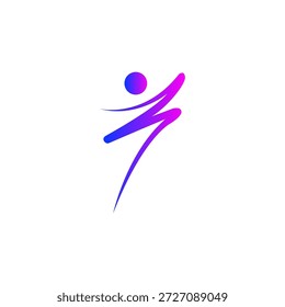 Wellbeing Abstract Logo Vektor Linie und Kreis Harmonie Wellness Symbol EPS
