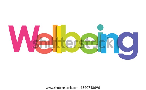 WELLBEING colorful\
vector inspirational\
words