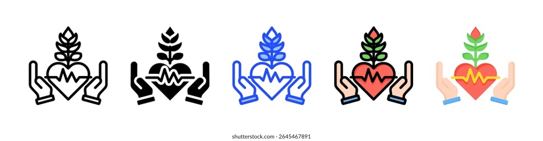 Wellbeing Icon Collection With Multiple Styles