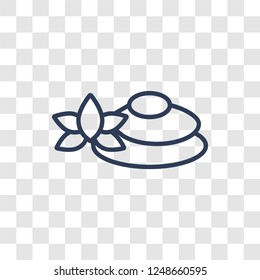 Well-being icon. Trendy linear Well-being logo concept on transparent background from sauna collection